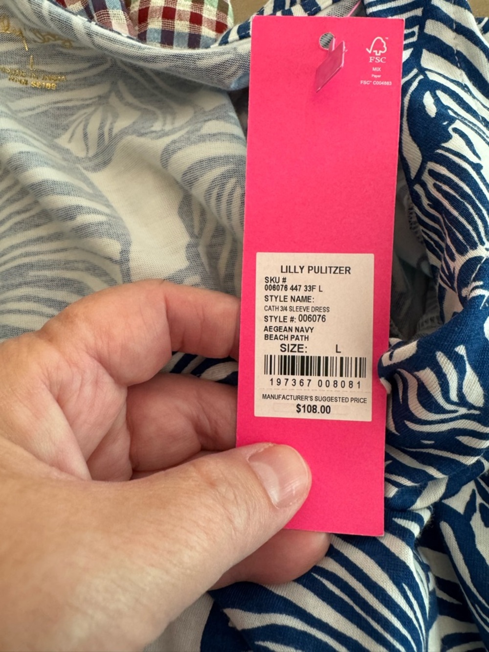 Lily Pulitzer Cath Women's Blue Leaf-Print Swim Cover-Up Tunic Dress - Picture 5 of 7